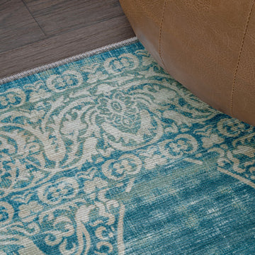 Regis Bohemian Medallion Washable Area Rug